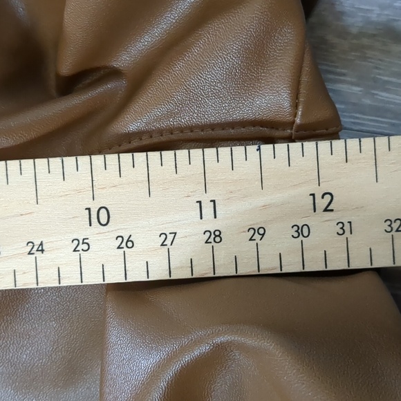Gap Faux Leather Pants Women's Size Large Tan Skinny 31X27 - Picture 6 of 9